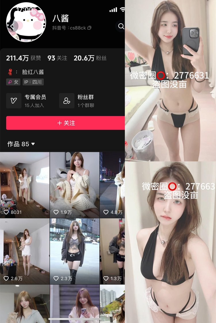 抖音 八酱 微密圈 NO.028期 【6P4V】最新至:2024.4.5