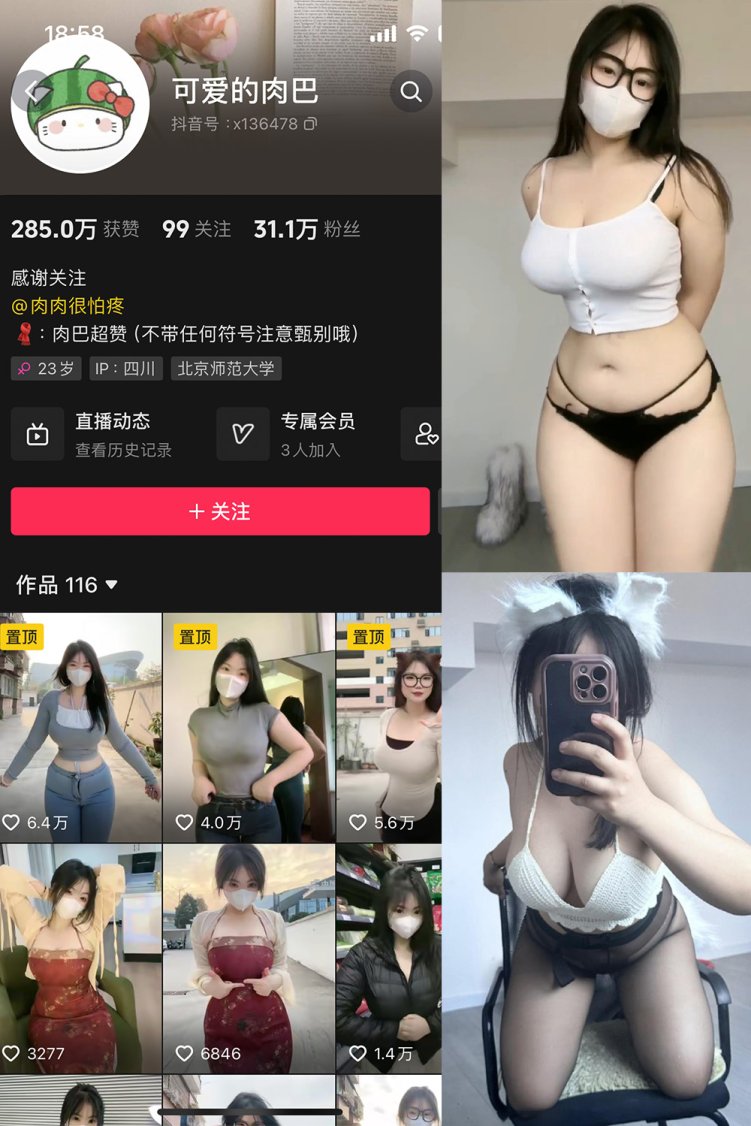 抖音 可爱的肉巴 微密圈 NO.014期 【19P12V】最新至: