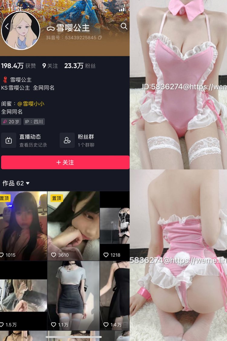 抖音 雪嘤公主 微密圈 NO.004期 【3P2V】最新至:2023.8.13